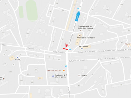 Билборд A в Харькове, 3x6  Григоренка пр., 12, з центру схема