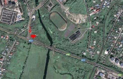 Билборд B в Тернополе, 3x6  Будного вул., поворот на центральний ринок схема