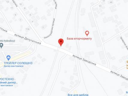 Билборд B в Буче Заводська вул. - Депутатська вул. схема