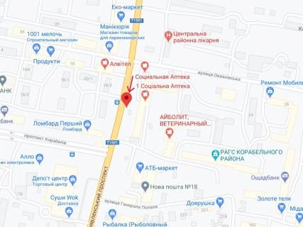 Ситилайт B в Николаеве Богоявленський просп. (Жовтневий просп.)., 338 схема
