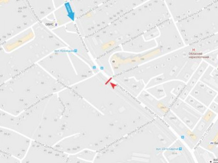 Билборд B в Харькове, 3x6  Клочківська вул. - Очаківський пров., з центру схема