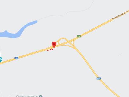 Билборд A на трассах Днепровской области, 6х3  Автошлях Дніпро - Кривий Ріг (М-30), поворот на с. Сурсько-Литовське, з'їзд на об'їздну до Запорізького шосе, рух у бік м. Дніпро схема