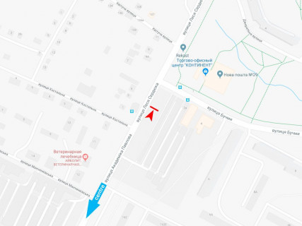 Billboard A in Kharkiv, 3x6  Павлова вул. - Бучми (Уборевича) вул., з центру scheme
