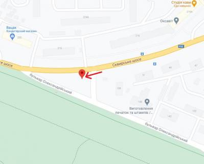 Билборд B в Белой Церкви, 3х6  Вул. Сквирське шосе 218, в районі КПП схема