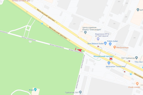 Призма A в Харькове, 3x6  Тарасенка (кол. Плеханівська) вул. - просп. Героїв Харкова (Московський)., в центр - 667508 схема