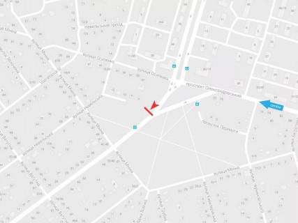 Билборд A в Харькове, 3x6  Олександрівський пр. - Люблінська (кол. Мініна) вул., в центр схема