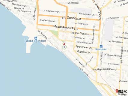 Citylight A in Berdyansk Azovskij av., 57/1, vozle magazina "Erker" scheme