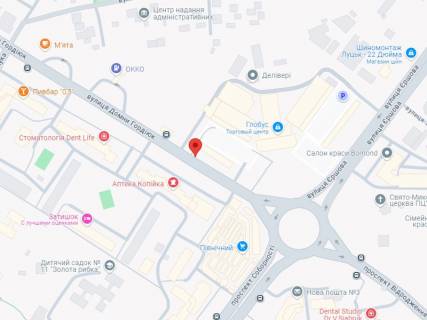 Білборд, Бігборд (Борд)  B у Луцьку, 3x6  Конякіна вул. - Захисників України (колишня Гордіюк)  вул. схема