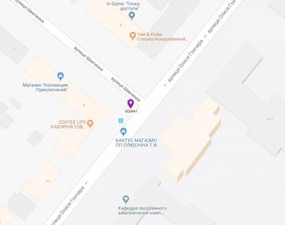 Беклайт A у Дніпро (Дніпропетровськ), 3.14х2.32  вул. Шевченко - вул. Олеся Гончара  схема