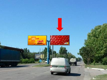 Білборд, Бігборд (Борд)   у Херсоні, 3x6  Бериславське шосе, роздільник, в центр, права Фото 1