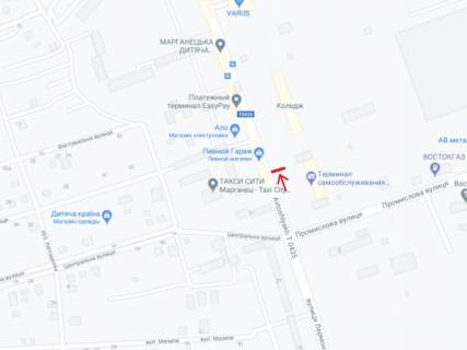 Билборд B в Марганце, 6х3  поблизу спортивного клубу Надія по вул. Лермонтова (навпроти буд. 23 по вул. Лермонтова схема