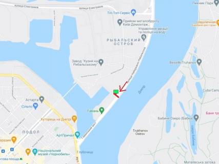 Призма A в Киеве Набережно-Рибальська вул., 28, в центр, в сторону Набережно-Хрещатицька вул. - 378921 схема