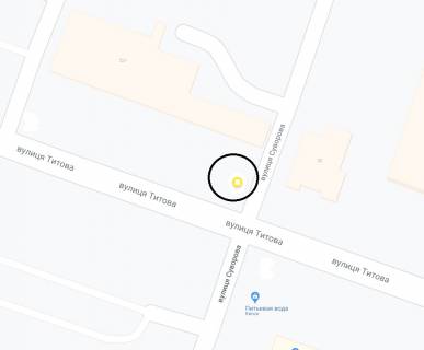 Ситилайт A в Днепр (Днепропетровск), 1.2х1.8  вул. Незалежності (Титова), в районі буд.36 схема