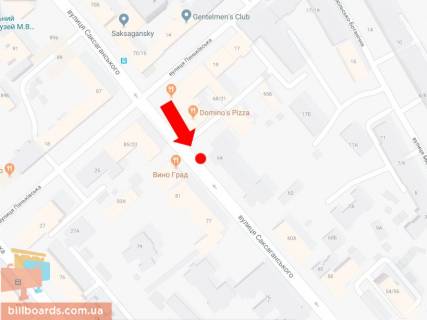 Сiтiлайт B у Києві Саксаганского ул., 64, в центр схема