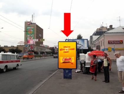 Сiтiлайт  у Житомирі, 1.8x1.2  Київська вул., 98 / Згоди пл., навпроти ТЦ "Ярмарок", супермаркету "Ельдорадо" Фото 1