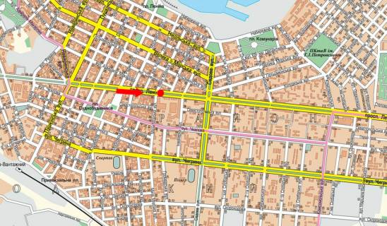Prismatron, Prism  in Mykolaiv, 3x6  Central'nij av. (kol. Lenina av.) / M. Mors'ka st., bul'var, v bik TRC "City Center" - 447587 scheme