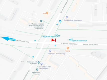 Призматрон, Призма B у Харкові, 3x6  Нескорених (кол. Героїв Праці) вул. - Гвардійців-Широнінців вул., 50/29, з центру - 666761 схема