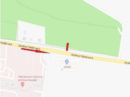 Білборд, Бігборд (Борд)  B у Рівному Київська вул., 84, навпроти, АЗС "ОККО" схема