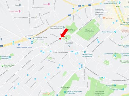 Scrolller, Scroll A in Lviv, 1.8x1.2  Mitropolita Andrea st. - st. Septic'kih, rozdil'nik, rajon Politehu, v storonu st. Banderi - 470942 scheme