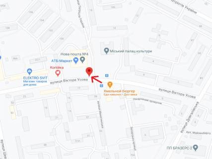 Билборд A в Никополе, 6х3  вул. В Усова (біля АТБ-маркету) схема