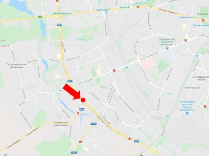 Видеоборд A в Киеве, 3x6  Кільцева дорога – вул. Литвиненко-Вольгемут, роздільник, поворот на Софіївську Борщагівку, у бік Одеської пл. - 583485 схема