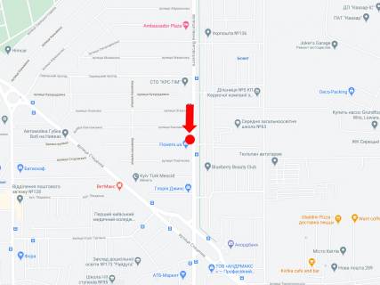 Билборд  в Киеве, 3x6  Виговського вул. (раніш Маршала Гречко вул.) - вул. Сунична, в бік просп. Берестейський (Перемоги), ст.м. "Нивки" схема