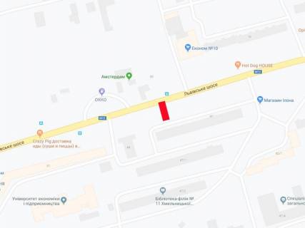 Билборд B в Хмельницком, 3x6  Львівське шосе, 47, заправка "ОККО" схема