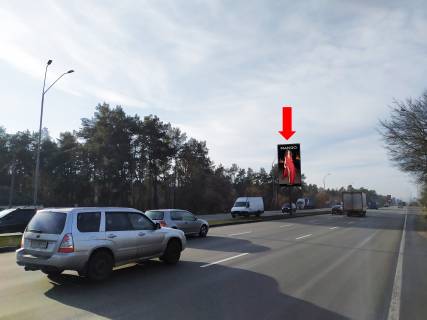 Билборд A в Киеве, 6x3  Броварський пр., 65 - вул. Радистів, роздільник, в центр фото 1