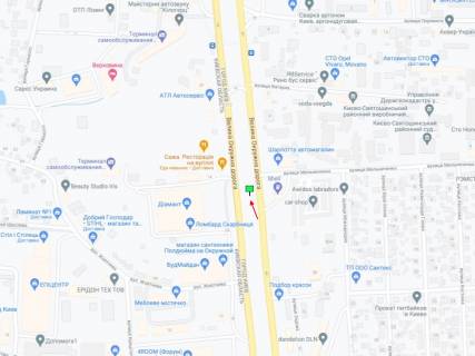 Білборд, Бігборд (Борд)  B у Києві Кільцева дорога вул., навпроти АЗС "Shell", ТЦ "Диамант", в сторону Одеської пл. схема