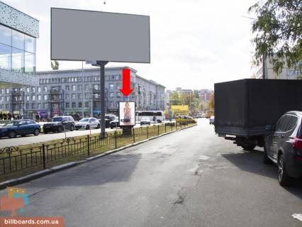 Ситилайт A в Киеве, 1.8x1.2  Гаврилишина вул. (колиш. вул. Василевської), 1, роздільник, навпроти супермаркету "Сільпо", ТРЦ "Smart Plaza", в бік просп. Берестейський (Перемоги) фото 1