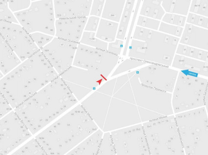 Билборд B в Харькове, 3x6  Олександрівський пр. - Люблінська (кол. Мініна) вул., з центру схема