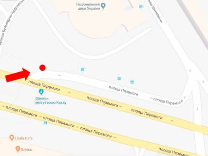 Ситилайт B в Киеве, 1.8x1.2  Галицька площа (Перемоги пл.)., 2, біля Цирку, на світлофорі, в сторону бул. Шевченка схема