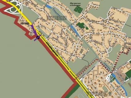Білборд, Бігборд (Борд)  A у Києві, 3x6  Кільцева дорога, біля готелю "Нотеl", ринку "Жуляни", верхня площина схема