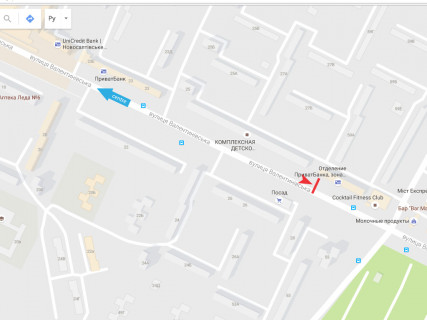 Билборд B в Харькове, 3x6  Валентинівська вул., 29 схема