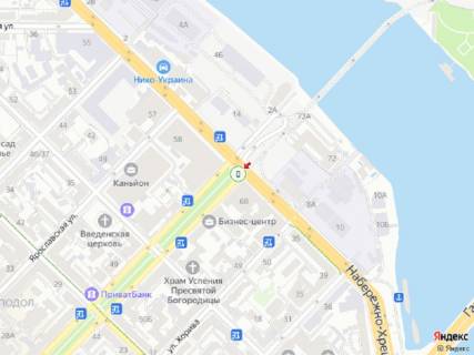 Ситилайт B в Киеве, 1.8x1.2  Верхній Вал вул., 68 - Набережно-Хрещатицька вул., перед світлофором схема
