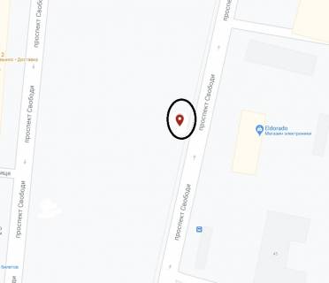 Билборд A в Каменское (Днепродзержинск), 6х3  просп. Свободи, навпроти магазину "Ельдорадо" схема