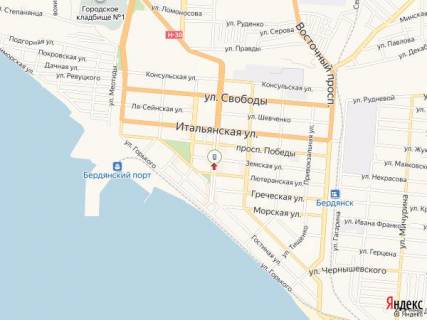 Citylight B in Berdyansk Azovskij av. - Zemskaa st., 6/18, naprotiv scheme