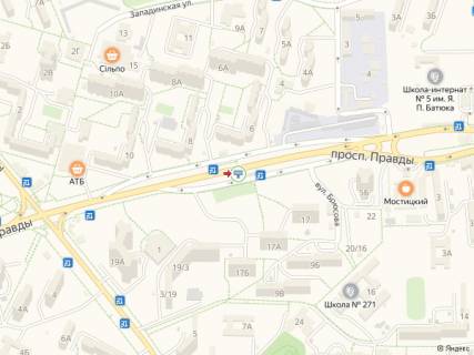 Prismatron, Prism A in Kyiv Pravdi av., 17V, v storonu Visgorods'ka st. - 228722 scheme