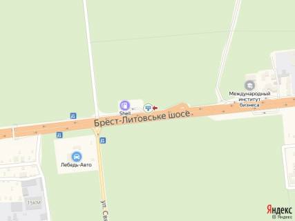 Билборд A в Киеве Брест-Литовське шосе, АЗС "Shell", в сторону Києва схема