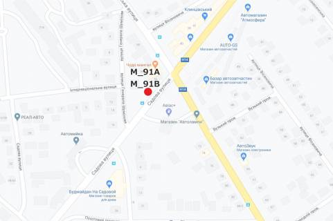 Billboard B in Kropyvnytskyi (Kirovograd) Sadova st. - Sumilova st. scheme
