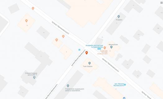 Бэклайт A в Днепр (Днепропетровск) Чернышевского ул., 29 - Жуковского ул. схема
