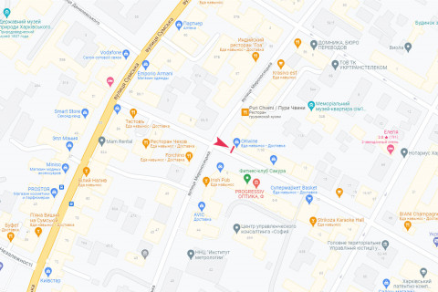 Бэклайт B в Харькове, 2.3x3.14  Ярослава Мудрого (Петровського) вул., 7 схема