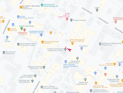 Citylight B in Kharkiv, 1.8x1.2  Ярослава Мудрого (Петровського) вул., 16 scheme