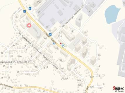 Билборд B в Киеве Науки пр., 63, на світлофорі, з центру схема
