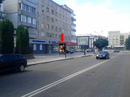 Ситилайт B в Житомире, 1.8x1.2  Київська вул., 4, біля костелу, навпроти готелю "Україна", Укрсиббанку фото 1