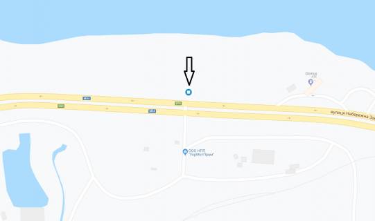Билборд B в Днепр (Днепропетровск), 6х3  вул. Набережна Заводська, за АЗС "Glorius", до центру схема
