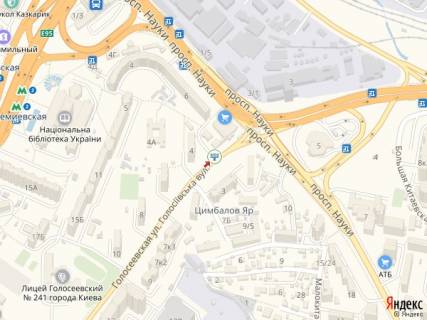 Билборд B в Киеве Голосіївська вул., 4, біля супермаркету "ЕКО маркет", в сторону пр. Науки схема