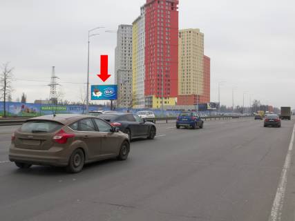 Билборд B в Киеве Столичное шоссе, возле АЗС "Glusco", 300 м от Южного моста, из центра фото 1
