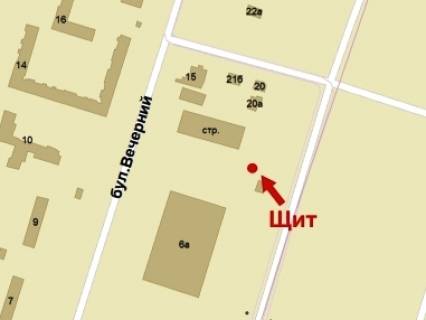 Билборд A в Кривом Роге, 3x6  Вечірній бул., 33, ТЦ "Сільпо", ТЦ "Фокстрот", нижній схема