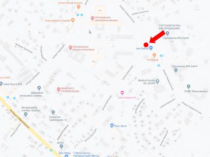 Билборд  в Ужгороде, 3x6  Університетська вул. - вул. Володимира Лендьєла (Докучаєва Василя), біля Ужгородського національного університету схема